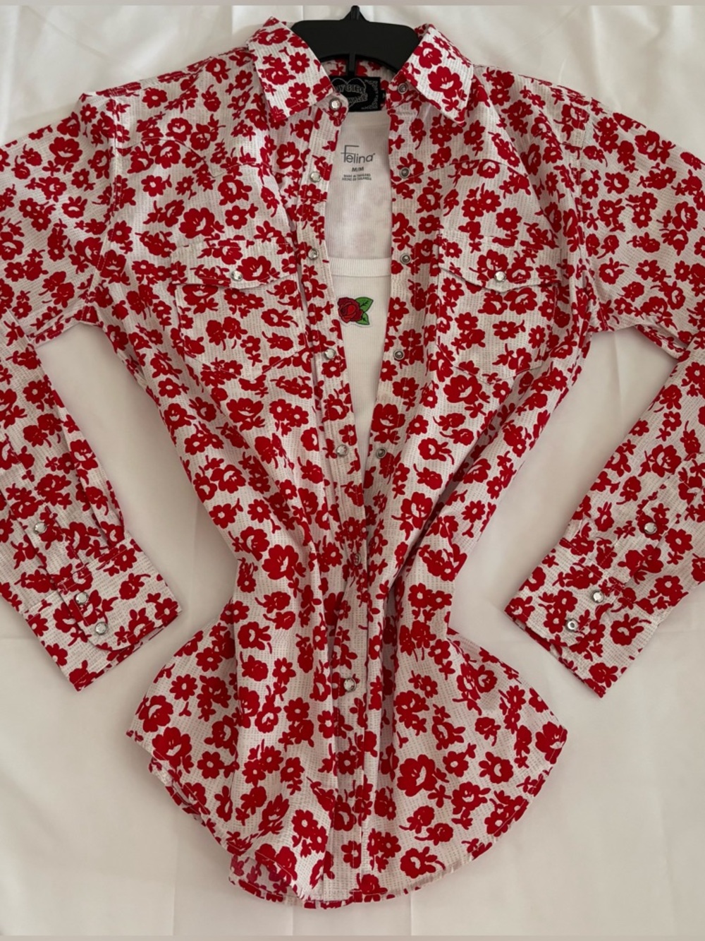 Cowgirl Hardware 🌹New Western W~M Jewel Snap Rodeo Blouse with Tank